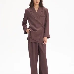 Amira blazer long sleeve - Prune